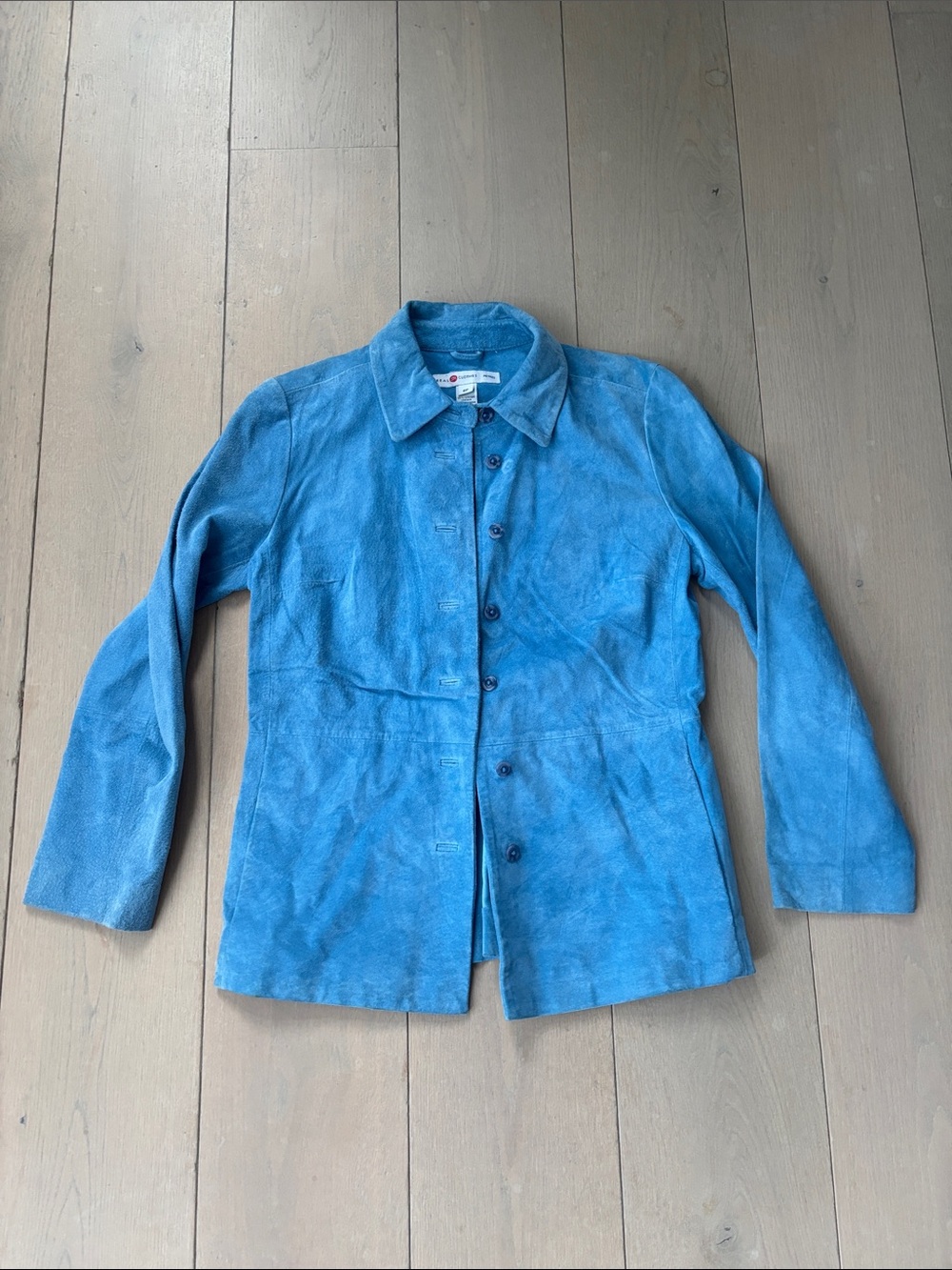Vintage blue leather shirt/jacket